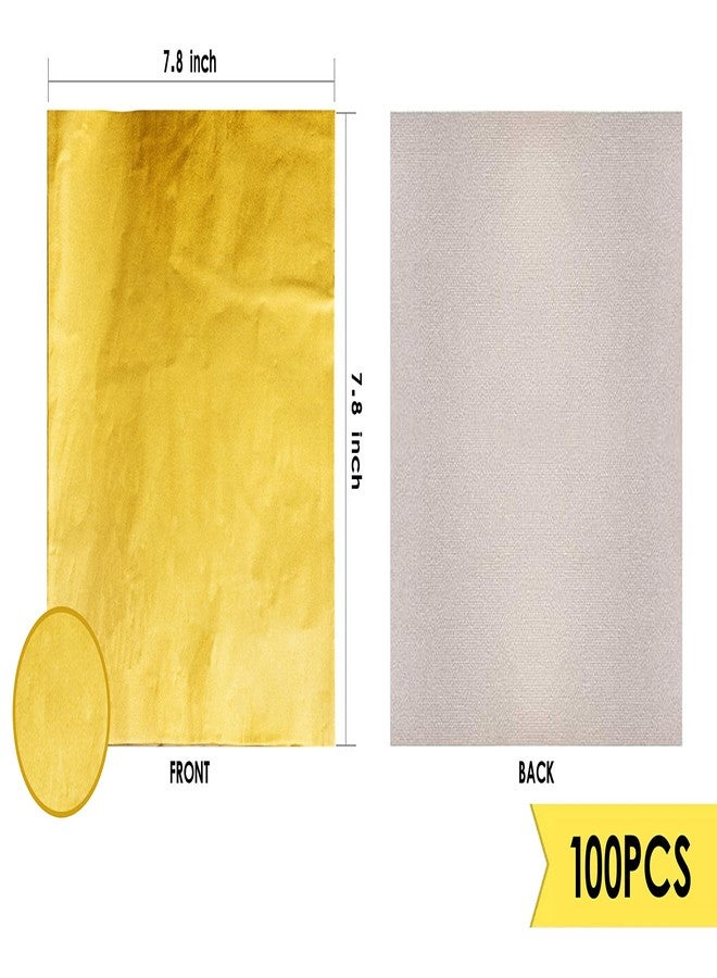 Dootafy 7.8 Inches Foil Wrapper 100pcs Large Chocolate Candy Bar Wrappers Square Gold Wrapping Papers for Protein Energy Bar Break-Apart Chocolate for Mother's Day Wedding Baby Shower Birthday - Image 2